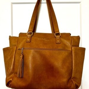 White Elm Gemini convertible bag in Almond